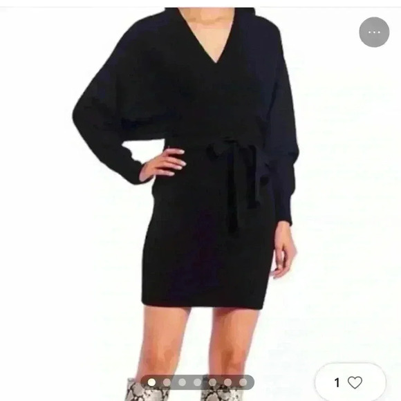 NWT- Gianni Bini Black Sweater Dress-Size Small - Picture 1 of 8